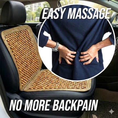 ZONETECH Wooden Beaded Car Seat Cover, Cooling Car Seat Cover Natural Double Strung, Massage Cushion Comfortable Beaded Seat Covers for Cars, Home and Office Car Seat Beads for Driving 2-Pack - size: 2-Pack