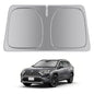 helloleiboo Windshield Sun Shade for Toyota RAV4 2019-2026, Graphene Honeycomb Heat Shield with UV Protection, Foldable Custom Fit Front Window Sunshade, Silver 62" x 31" - size: For Toyota RAV4 (2019-2026)