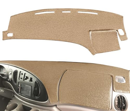 Dash Cover Mat Custom Fit for Ford E150 E250 E350 Econoline Cargo Van,Dashboard Cover Pad Carpet (Beige) J39 - color: beige