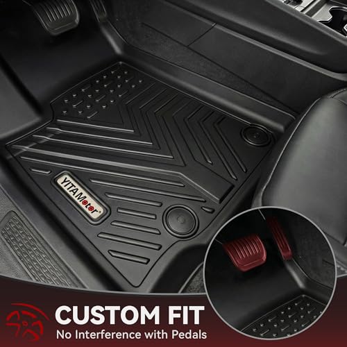 YITAMOTOR Floor Mats for Jeep Grand Cherokee L 2026-2021 (ONLY 6-Seater w/o Center Console), All Weather Custom Fit TPE Cargo Liner for 1-3 Rows and Trunk Full Car Mat Set Automotive Accessories Black - style: 2021-2026 Jeep Grand Cherokee L (6 Seater) |