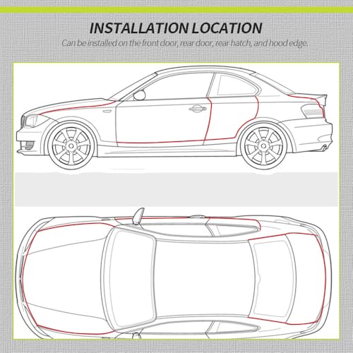 16.4FT(5M) Car Door Edge Guards, U-Shaped Rubber Door Protector, Black - color: Black