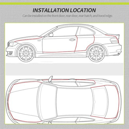16.4FT(5M) Car Door Edge Guards, U-Shaped Rubber Door Protector, Black - color: Black