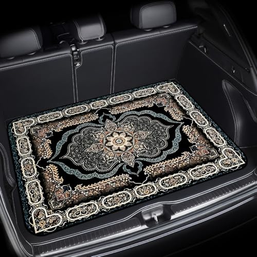 Vintage Bohemian Style Car Truck Mat Dustproof Anti-Slip Wear-Resistant Thick 3D Cargo Liner Universal Fit (D) - color: D
