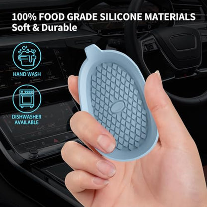 ME.FAN Car Cup Holder Coasters [4 Pack] Silicone Cups Mats, Automotive Universal Non-Slip Recessed Interior Accessories Ether - color: 4 Pack-ether