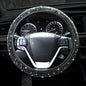 Bling Steering Wheel Cover, Crystal Rhinestone Diamond Steering Cover Universal Fit 15 inch Car Steering Wheel Protector for Women & Girl (Black)