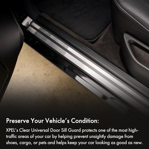 XPEL Clear Universal Door Sill Guard - 60" x 2.75" - Ultimate Protection for Car or Truck Door Sills against High Traffic and Damage, Easy to Install Interior Protection Film Kit