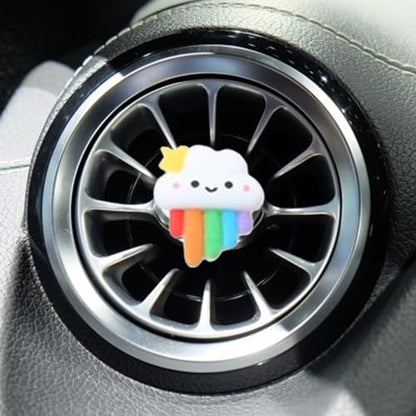 5pcs Car Air Vent Clip,Colourful Cartoon Cloud Car Air-Conditioning Outlet Clip Charm,Cute Rainbow Auto Interior Decoration Accessory,Air Freshener Decor Gift for SUV,Truck,Bus