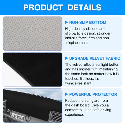 Autorder Dashboard Cover Mat for 1994 1995 Nissan Pathfinder/1994-1997 Nissan Hardbody D21 Pickup Truck Accessories Dash Cover Upgrade Velvet Dash Mat Sunshade Glare UV Rays Protector - size: 1994 1995 Nissan Pathfinder