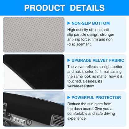 Autorder Dashboard Cover Mat for 1994 1995 Nissan Pathfinder/1994-1997 Nissan Hardbody D21 Pickup Truck Accessories Dash Cover Upgrade Velvet Dash Mat Sunshade Glare UV Rays Protector - size: 1994 1995 Nissan Pathfinder