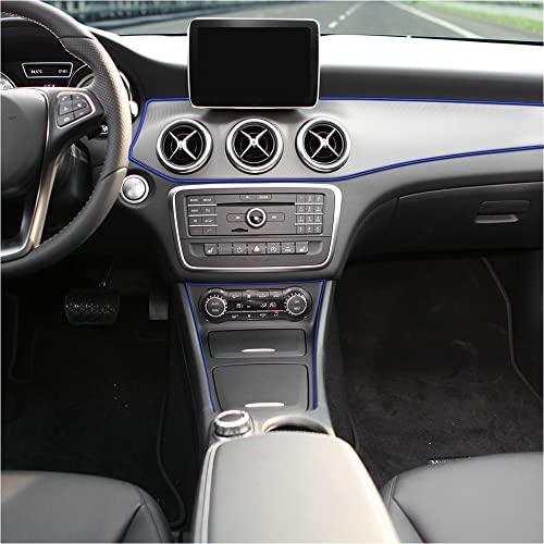 X AUTOHAUX Car Trim Strip DIY Line Gap Door Edge Dark Blue 10m 32.8ft - color: Dark Blue