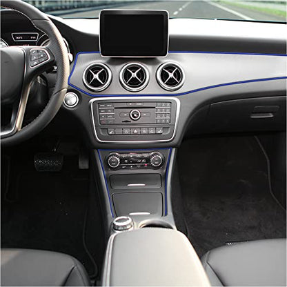 X AUTOHAUX Car Trim Strip DIY Line Gap Door Edge Dark Blue 10m 32.8ft - color: Dark Blue