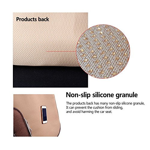 Linen Seat Cover for Car,Bottom Seat Covers for Trucks,Car Seat Pad,Seat Cushion Breathable Ventilated Front Seat Only[Black] - color: W-Black