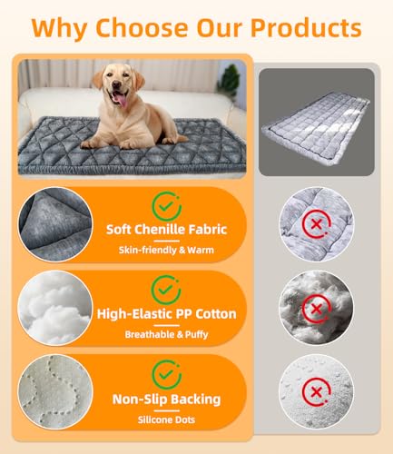 Backseat Pet Bed Mat, Non-Slip Dog Seat Cover with Scratch-Resistant Padding, Dog Bed for Cars, Trucks & SUVs, Universal Fit for Backseat Extenders (Gray) - color: Gray