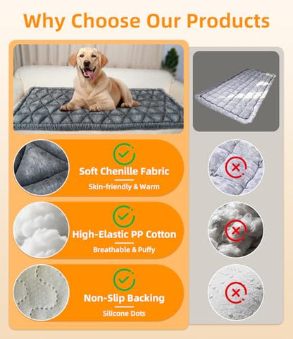 Backseat Pet Bed Mat, Non-Slip Dog Seat Cover with Scratch-Resistant Padding, Dog Bed for Cars, Trucks & SUVs, Universal Fit for Backseat Extenders (Gray) - color: Gray