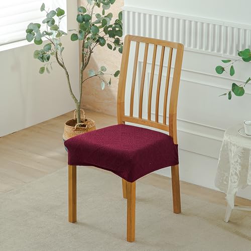 CRFATOP Jacquard Dining Room Chairs Seat Covers Set of 4 with Soft Bench Chair Cover Stretch Kitchen Chair Slipcover Washable Seat Cushion Slipcover Protector for Hotel Ceremony Banquet Wedding,B03 - color: Jacquard B03