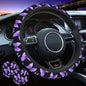 Butterfly Purple Steering Wheel Cover Beauty Butterfly Purple Steering Wheel Cover Breathable Universal for 15 Inch Anti-Slip Car with 2 Pieces Car Coasters Suitable for Men Women Butterfly - color: Butterfly Purple