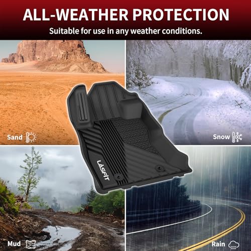 LASFIT Floor Mats Fit for Subaru Forester 2024 2023 2022 2021 2020 2019 | All Weather TPE Custom Fit Easy Clean Durable No-curling Floor liners for Subaru Forester 2019-2024 1st & 2nd Row Car Mats
