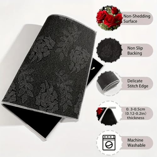 Universal Car Trunk Mat, All Weather Trunk Protection Cargo Liner, Stylish Vehicle Interior Accessories, Durable Cargo Mat Rear Trunk Line Suitable for Most Car (Red Rose Pattern, 29" x 39") - color: Red Rose Pattern