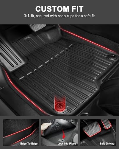 All Weather Floor Mats Fit for 2017-2022 Honda CR-V All Models (Include Hybrid) - Custom Fit TPE Floor Liners Accessories for Honda CRV 1st and 2nd Row Full Set Car Mats - size: 2017-2022 CRV Floor Mats (Include Hybrid)