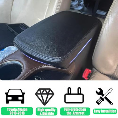 Center Console Cover for Toyota Avalon 2013-2018, Leather Middle Console Cover Scratch-Resistant & Stylish Upgrade for Toyota Avalon 2013 2014 2015 2016 2017 2018 Interior Accessories - size: 3) 13-18 |Avalon| Black,Thin Size