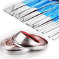 16Ft Chrome Silver Automotive Car Exterior and Interior Molding Trim Universal Bumper Window Door Body Side Decorative Strip Scratch-Proof (1 inch (25mm)) - size: Width:1inch(25mm)