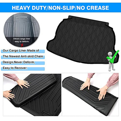 KUST Cargo Mat for Toyota Corolla Cross 2022-2025 2026 (Only Fits NO JBL Subwoofer in Cargo Area)(Not for Corolla) Rear Trunk Mat Cargo Liner All Weather Protection TPE Rubber Black - style: Corolla Cross 2022-2026 │ Trunk Mat