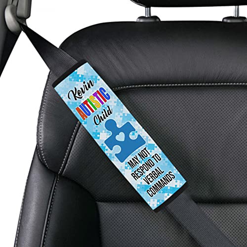 Autistic Child Seat Belt Autism Awareness Seat Belt Cover for Kid Family Special Need Autistic Medical Alert Car Cushion Cover Support Autism Gift Personalized Name 47 - color: Type 13