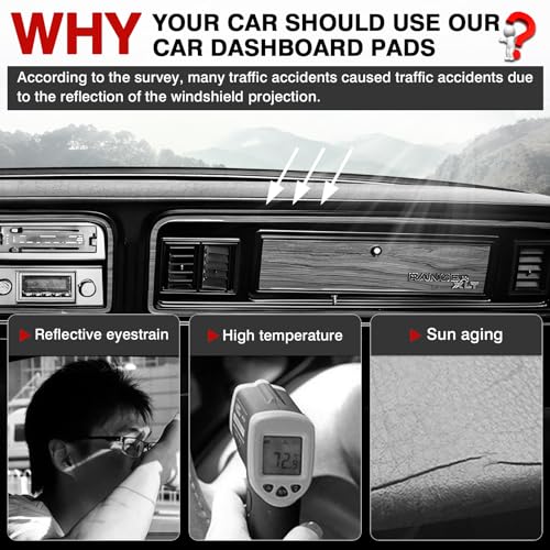 Autorder Dashboard Cover Mat for 1973-1977 1978 1979 Ford F100/F150/F250/F350/Bronco Pickup Truck Accessories Dash Cover Upgrade Velvet Dash Mat Sunshade Glare UV Rays Protector - size: 1973-1979 F100 150 250 350