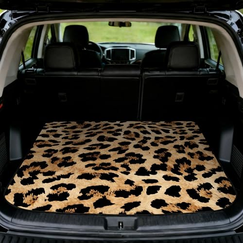 Car Trunk Mat - Universal Size 29" x 39", Leopard Print Pattern Cargo Liner, Car Accessory for SUVs/Sedan/Wagons, Durable Protective Mat, Trunk Liner for Families/Travel Enthusiasts - style: Leopard Print-6