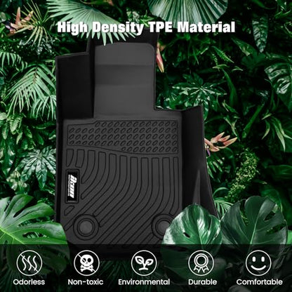 FREEMOTOR802 Compatible With 2019-2024 BMW 3-Series Sedan G20 RWD Floor Mats, Black 3D Molded Carpets Liner 1st 2nd Row Front Rear Protection Pad 3PC TPE Thermo Plastic Elastomer All Weather Protector - size: For BMW 3-Series Sedan G20 RWD 2019-2024