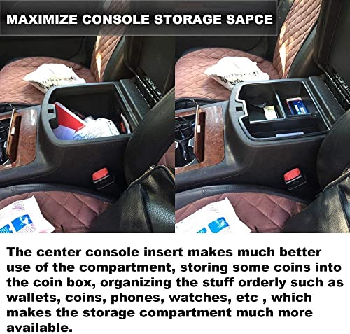 Center Console Organizer Tray Compatible with GMC Sierra 1500 Chevy Silverado Suburban 2500 Avalanche 07-13 Accessory 07-14 Sierra 2500 3500 Yukon Silverado 2500 3500 Suburban 1500 Tahoe, Red - color: Red