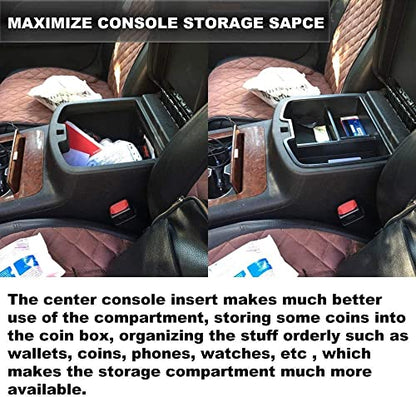 Center Console Organizer Tray Compatible with GMC Sierra 1500 Chevy Silverado Suburban 2500 Avalanche 07-13 Accessory 07-14 Sierra 2500 3500 Yukon Silverado 2500 3500 Suburban 1500 Tahoe, Red - color: Red