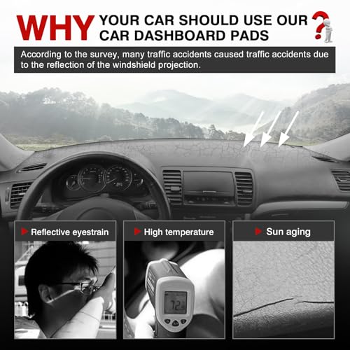 Autorder Dashboard Cover Mat for Legacy/Outback 2005-2009 Accessories Dash Cover Upgrade Flannel Dash Mat Sunshade Glare UV Rays Protector - size: 2005-2009 Legacy/Outback