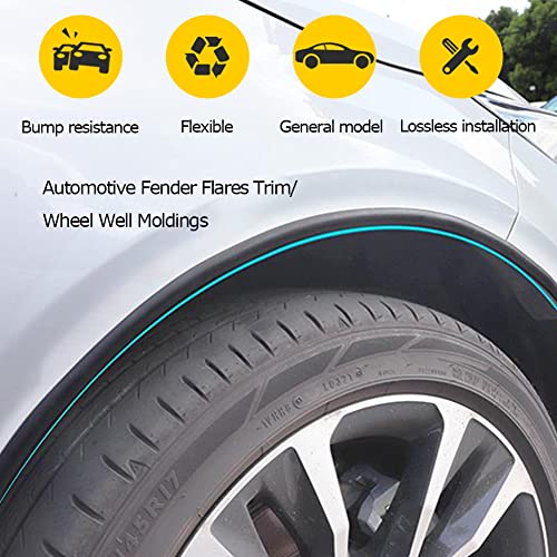 Automotive Door Edge Trim Molding Kit with Tape, L Shaped Lip Guard for Car Fenders, Running Boards, Camper Shells, Spas, Mirrors Edge and More, Black(26Feet)