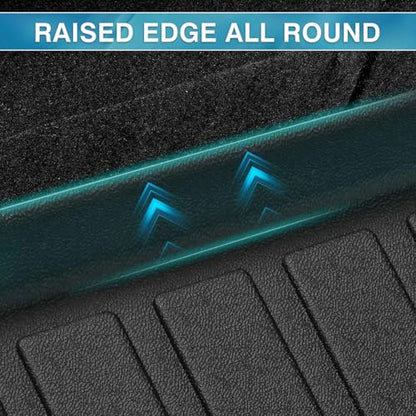 Mixsuper Custom Fit Cargo Liner for Honda Accord 2018-2022 All Models Trunk Liner All Weather Rear Trunk Cargo Mat Black