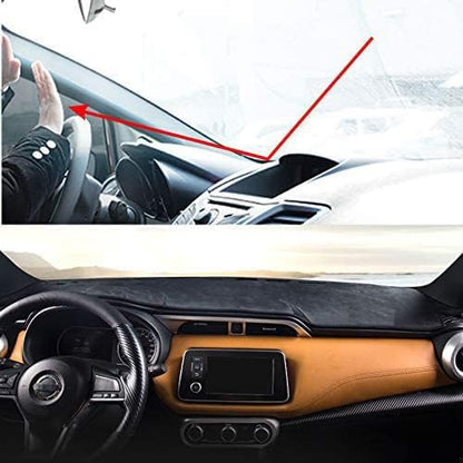 PGTOPONE Custom Fit Dashboard Black Center Console Cover Dash Mat Protector Sunshield Cover Pad Carpet for 2017 2018 2019 2020 Toyota CHR CH-R (Red) - color: Red
