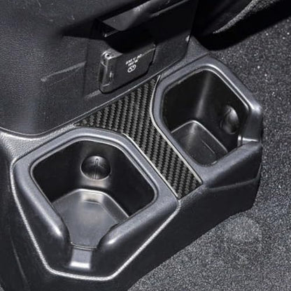 Car Rear Water Cap Holder Frame Cover Carbon Fiber Trim Stickers Compatible with Jeep Wrangler JL JLU Gladiator JT 2018 2019 2020 2021 2022 2023 2024 Interior Accessories - color: Black 20