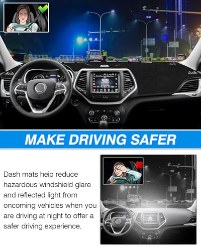 Cartist Dash Cover Compatible with Nissan Pathfinder 2013-2020 Dashboard Cover Mat Non-Slip Carpet Sunshield Glare UV Rays Protector