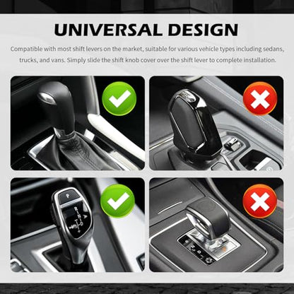 OFBAND Funny Car Gear Shift Cover,Cute Car Gear Shift Hoodie as Christmas Cars Decorations,Universal Soft Shifts Knob Cover Protects from Wear & Dust (White) - color: White