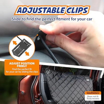 Panther Armor Car Door Protector for Dogs, Scratch Resistant Liner with Clips and Suction Cups, Large Size, Protects Car Doors from Dog Scratches, Fits Cars, SUVs, and Trucks