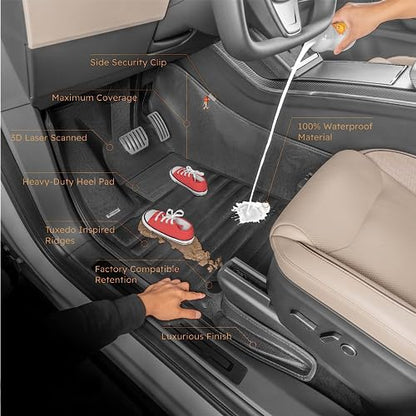 All Weather Rubber Car Floor Mats 2013-2019 Escape & 2013-2018 C-Max, Full Set Includes 1st and 2nd Rows Maximum Coverage, Laser Measured, Non Slip - size: 2013-2019 Escape