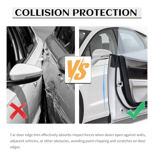 16.4Ft Car Door Edge Guards,Anti-Collision Car Door Protector Edge Guards Strip Avoid Scratche/Dust/Protect Interior,Universal Cars Doors Trim Protector for Doors/Hood/Trunk