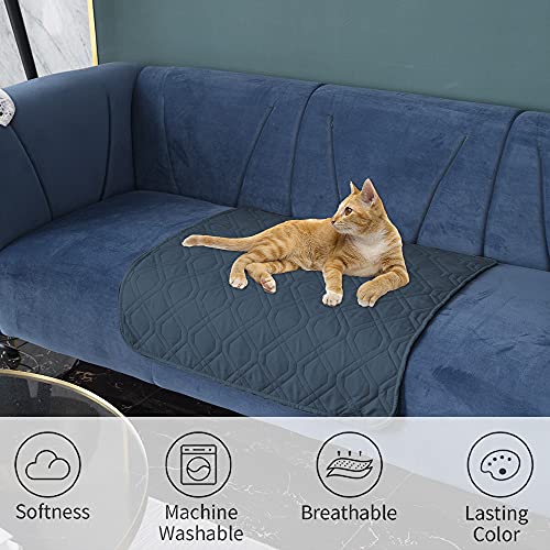 Ameritex Waterproof Dog Bed Cover Pet Blanket for Furniture Bed Couch Sofa Reversible - color: Navyblue+stoneblue, size: 30x53 Inch (Pack of 1)