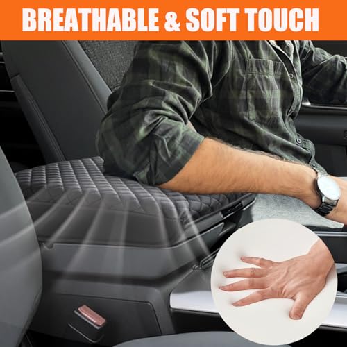 Center Console Cover for Dodge Ram 1500 2500 3500 Bucket Seat - 2009 2010 2011 2012 2013 2014 2015 2016 2017 2018 Dodge Ram Middle Console Armrest Cover (Bucket Console Only) - size: 1) 09-18 |RAM 1500/2500/3500| Bucket Seat,Thick