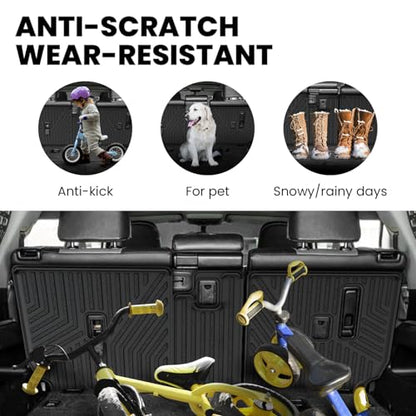 LASFIT Rear Seat Back Protector for Toyota 4Runner 2010-2024 7-Seats Back Cover (Not Fit 5 Seats) | Premium Extra Thick TPE Custom Fit Waterproof 4 Runner Second Row Back Seat Backrest Mat Liner - color: 2013-2024|4Runner 7-Seats|Rear Seat Back Protector,