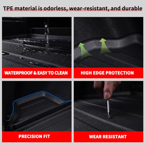 Large Cargo Liners Custom Fit 2024 2025 for Mazda CX90 CX 90 TPE All Weather Trunk Mat Accessories, Waterproof Rear Cargo Mat Easy to Clean for 2024 Mazda CX-90-Black - size: 2024 2025|For Mazda CX90|Cargo Mats