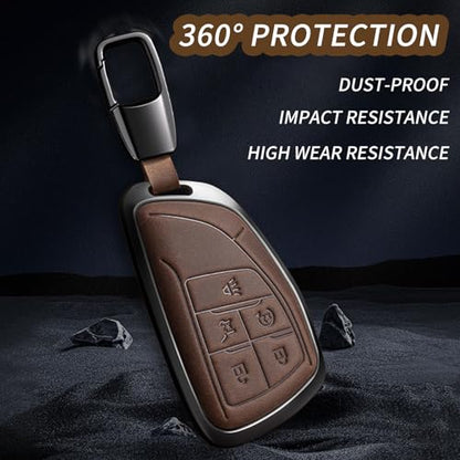 Key Fob Cover for 2022-2025 2026 Silverado 1500 Sierra 1500, 2024-2026 Silverado Sierra 2500HD 3500HD Buick Equinox (D5-Brown) - color: D5-brown