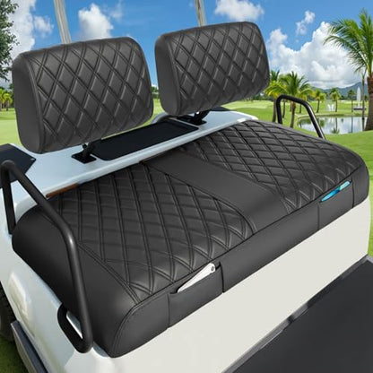 Golf Cart Seat Covers Front for Yamaha G2 G8 G9 G11 G14 G16 G19 G20 G22 Golf Carts Made Thick Premium Marine Leather with Custom Diamond Anti-Scratch/Anti-Fading/Easy to Install - style: Fit YAMAHA G2 G8 G9 G11 G14 G16 G19 G20 G22