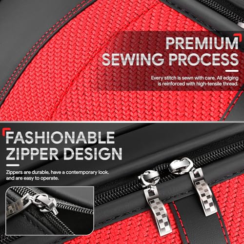 Drive Series Front Row Set Seat Covers Universal for Cars Trucks SUV, Red, CA-SC-Drive-F-RD - color: Red, size: Front Row, style: Drive Series