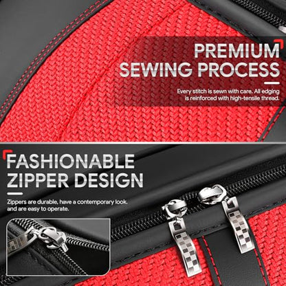 Drive Series Front Row Set Seat Covers Universal for Cars Trucks SUV, Red, CA-SC-Drive-F-RD - color: Red, size: Front Row, style: Drive Series